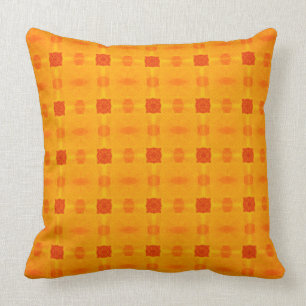 Abstract Orange Pattern Throw Pillow