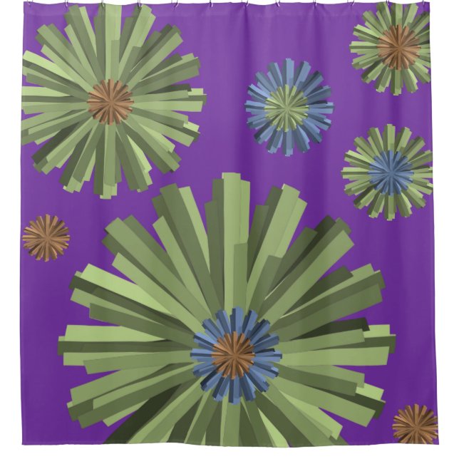 abstract orange purple circlesbshowercurtain (Front)