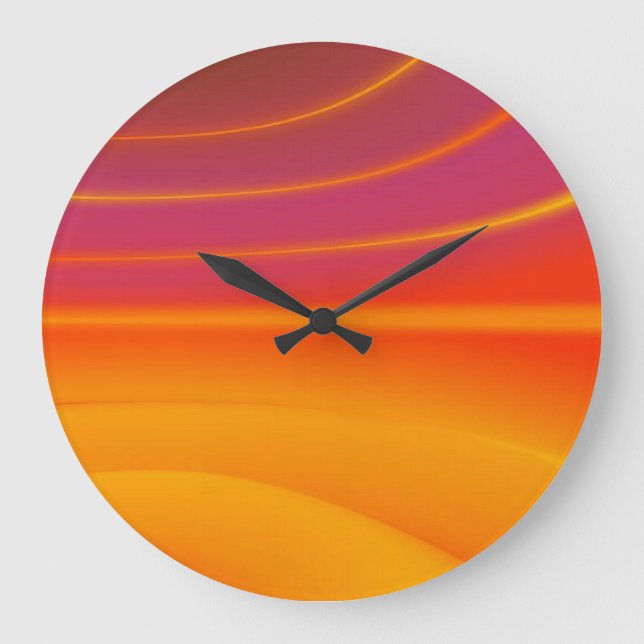 Abstract Orange Swirl Round Wall Clock (Front)