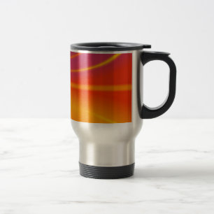 Abstract Orange Swirl Travel Mug