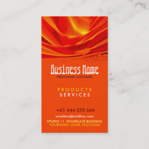 Abstract Orange Vertical Business Card