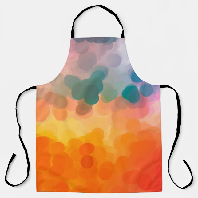 Abstract orange watercolor background. Illustratio Apron (Front)