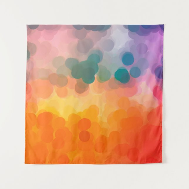 Abstract orange watercolor background. Illustratio Tapestry (Front)