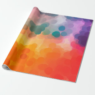 Abstract orange watercolor background. Illustratio Wrapping Paper