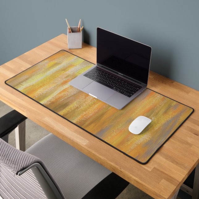 Abstract Orange Yellow Desk Mat (Office 2)