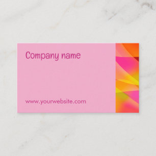 Abstract orange yellow fuchsia QR Business Card