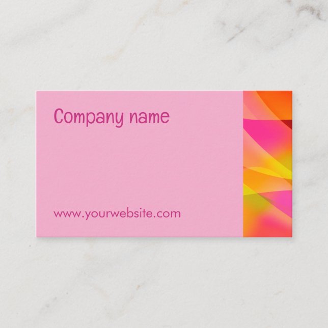 Abstract orange yellow fuchsia QR Business Card (Front)