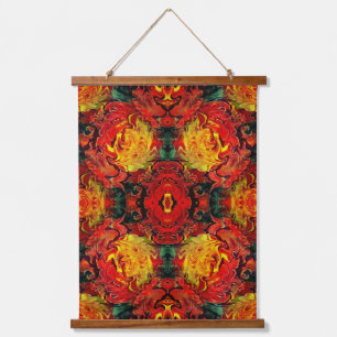 Abstract Orange Yellow Green Pattern Hanging Tapestry