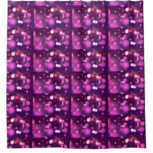 Abstract Orbs Pink/Purple Whimsical Design curtain