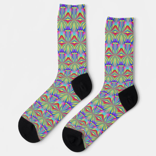 Abstract Orchid Socks (Left)