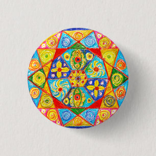 Abstract order 1 inch round button