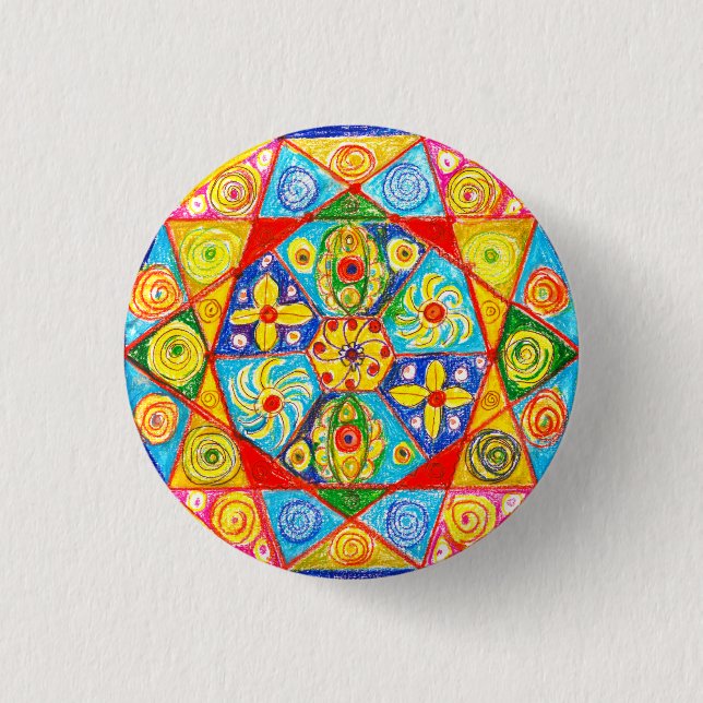 Abstract order 1 inch round button (Front)