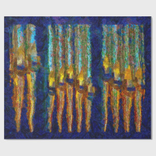 Abstract organ pipes wrapping paper