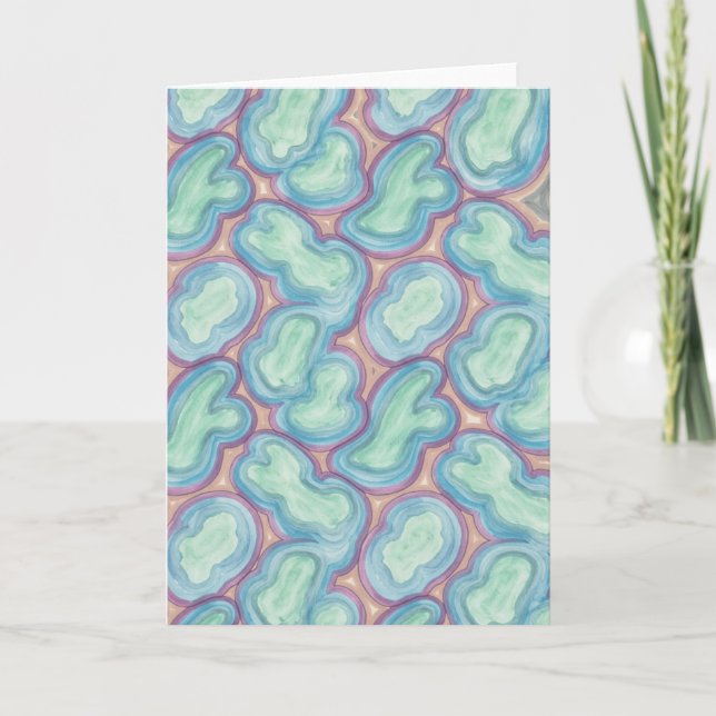 Abstract Organic Fluid Pattern Blank Card (Front)
