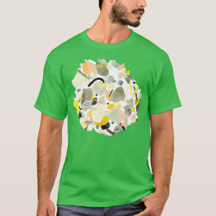 Abstract Organic Geometry Mustard T-Shirt