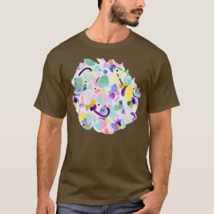 Abstract Organic Geometry Purple Pink T-Shirt