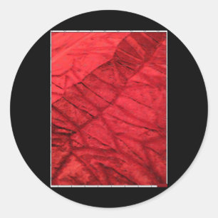 Abstract Organic Photography Crumpled Fabric Stick Classic Round Sticker