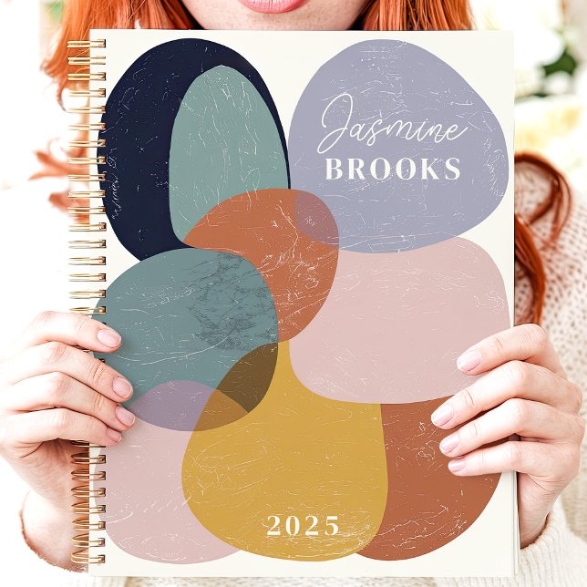 Abstract Organic Shapes 2025 Custom Name Planner (Creator Uploaded)