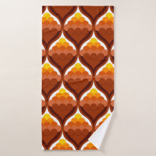 abstract organic shapes decorative victory pattern bath towel