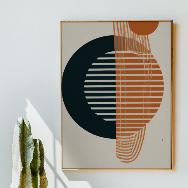 Abstract Organic Shapes Orange and Black Poster (Creator Uploaded)