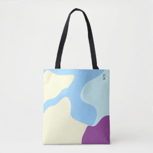 Abstract Organic Shapes Personalized Tote Bag