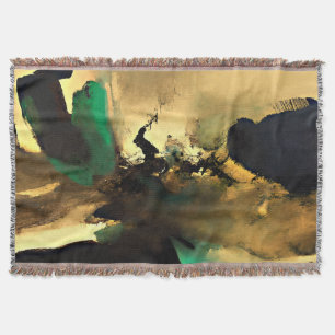 Abstract Oriental Mood Art Throw Blanket, 60"×50" Blanket