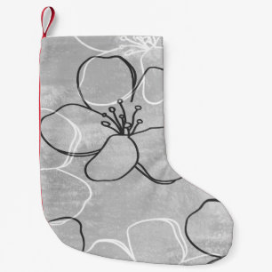 Abstract ornament of blooming apple tree.Seamless Small Christmas Stocking