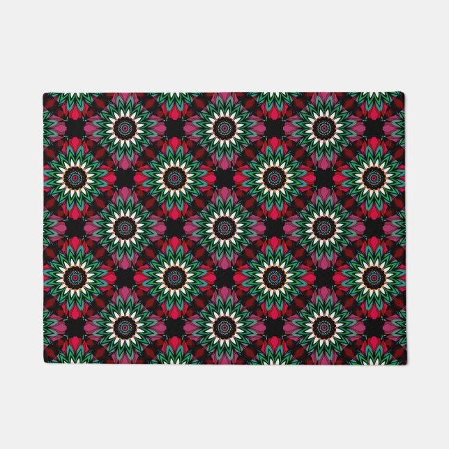 Abstract ornamental geometrical print decoration p doormat (Front)