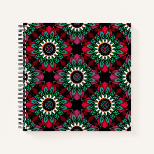 Abstract ornamental geometrical print decoration p notebook