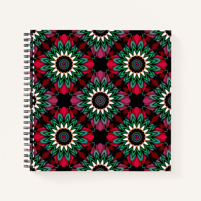 Abstract ornamental geometrical print decoration p notebook (Front)