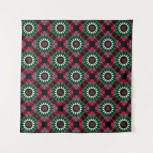 Abstract ornamental geometrical print decoration p tapestry