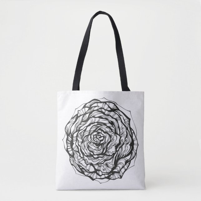 Abstract Ornamental Rose 2 Tote Bag (Front)