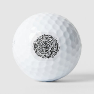 Abstract Ornamental Rose Golf Balls