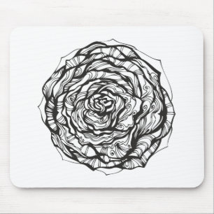 Abstract Ornamental Rose Mouse Pad