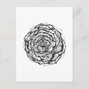 Abstract Ornamental Rose Postcard