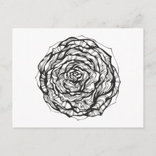 Abstract Ornamental Rose Postcard