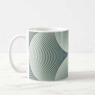 Abstract ornate geometric petals grid background. coffee mug