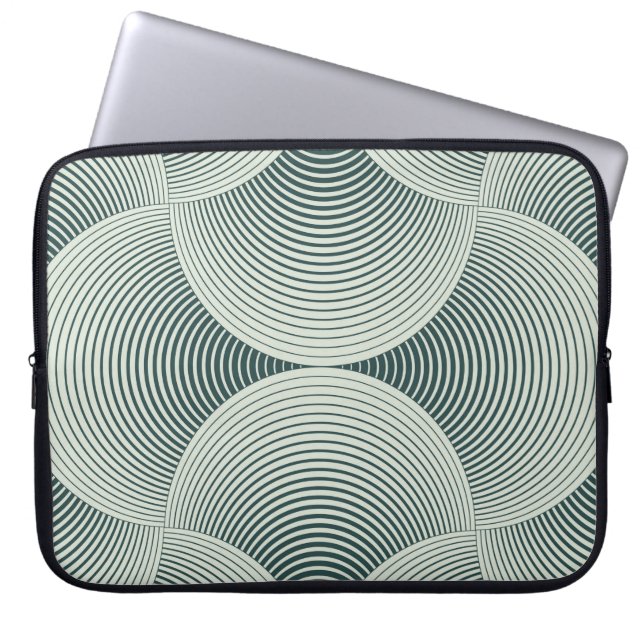 Abstract ornate geometric petals grid background.  laptop sleeve (Front)