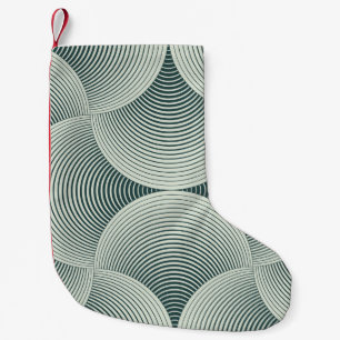 Abstract ornate geometric petals grid background.  small christmas stocking