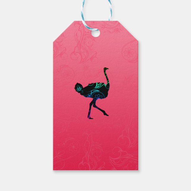 Abstract Ostrich  Gift Tag (Front)