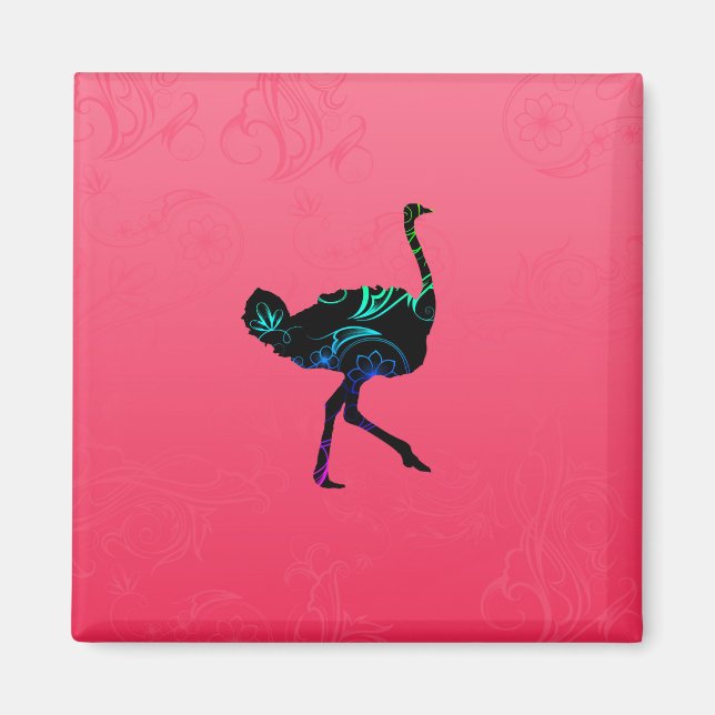 Abstract Ostrich Magnet (Front)
