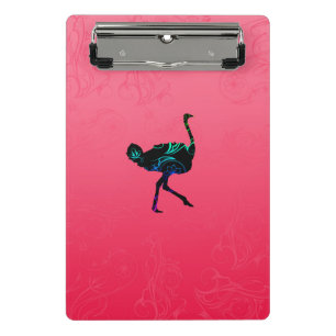 Abstract Ostrich Mini Clipboard