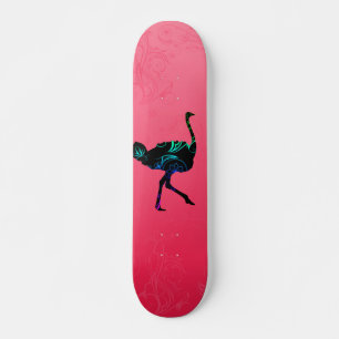 Abstract Ostrich Skateboard