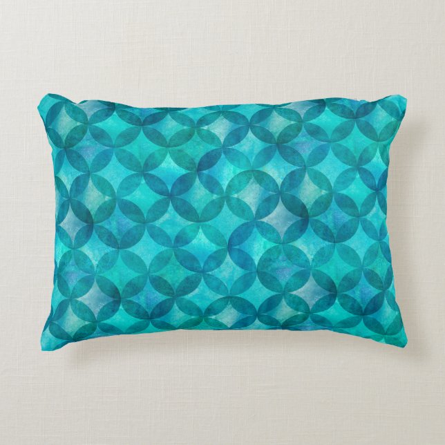Abstract overlapping circles seamless pattern. Wat Accent Pillow (Front)