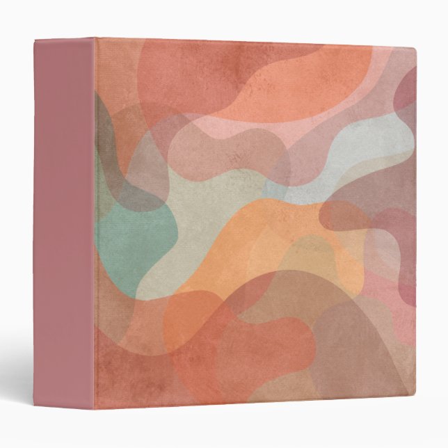 Abstract Overlapping Pastel Blobs Background Binder (Front/Spine)