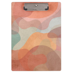 Abstract Overlapping Pastel Blobs Background Clipboard