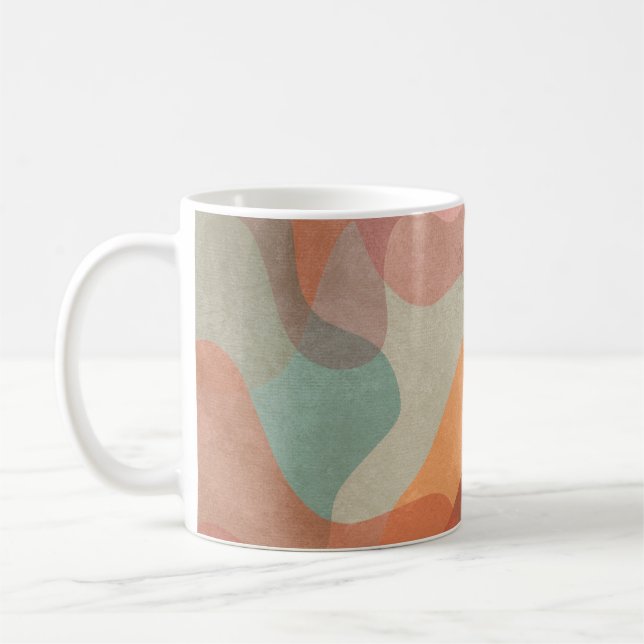 Abstract Overlapping Pastel Blobs Background Coffee Mug (Left)