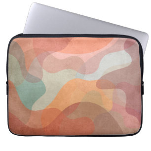 Abstract Overlapping Pastel Blobs Background Laptop Sleeve