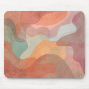 Abstract Overlapping Pastel Blobs Background Mouse Pad