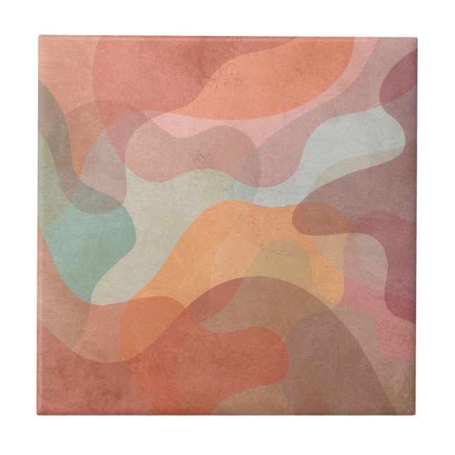 Abstract Overlapping Pastel Blobs Background Tile (Front)
